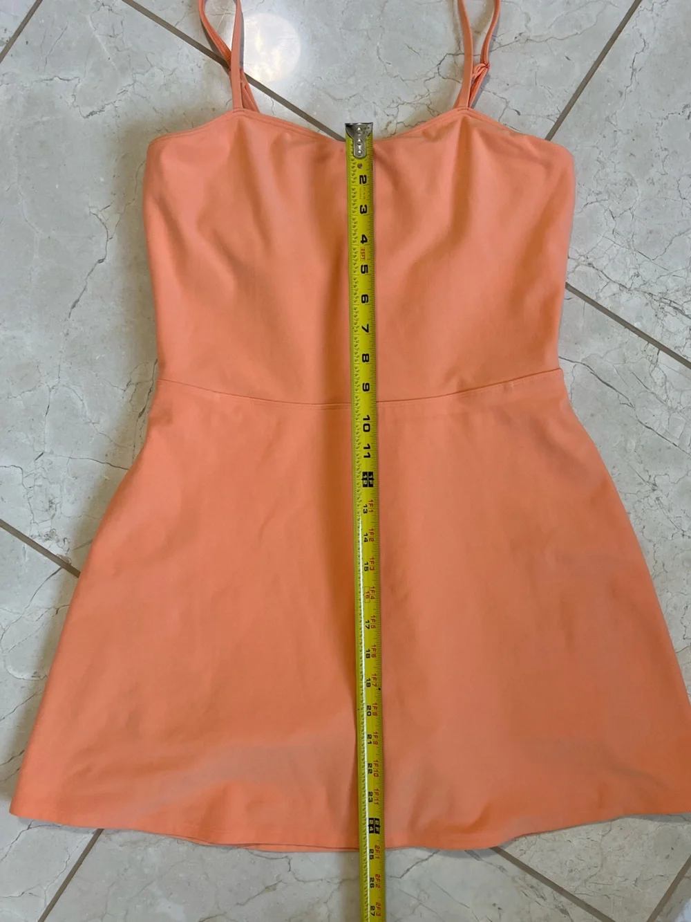 Alo Yoga Alosoft Courtside Tennis Dress Skort Cantaloupe Peach Orange Sz Large